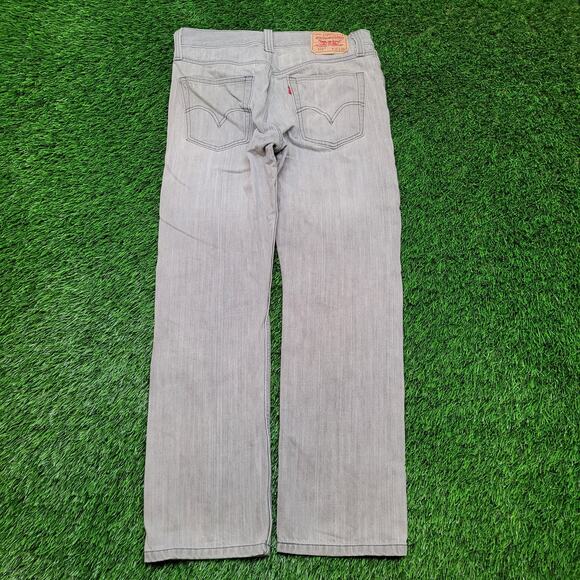 Levis 514 Slim Straight Jeans Mens 32x30 Mid Rise Gray Stretch Denim - Picture 3 of 12